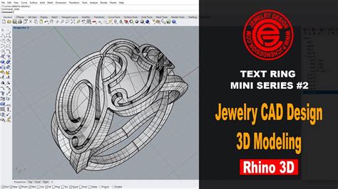 Text Ring Mini Series 2 Jewelry Cad Design Tutorial In Rhino 3d Youtube