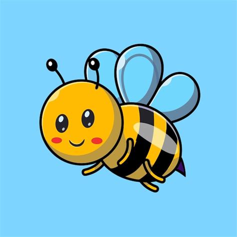 Premium Vector | Free_vector_cute_bee_flying_illustration_designeps