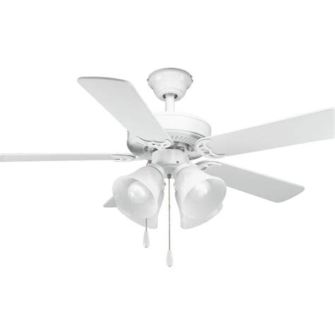 Progress Lighting Airpro 15 In 4 Light White Led Ceiling Fan Light Kit Energy Star P2610 30wb At