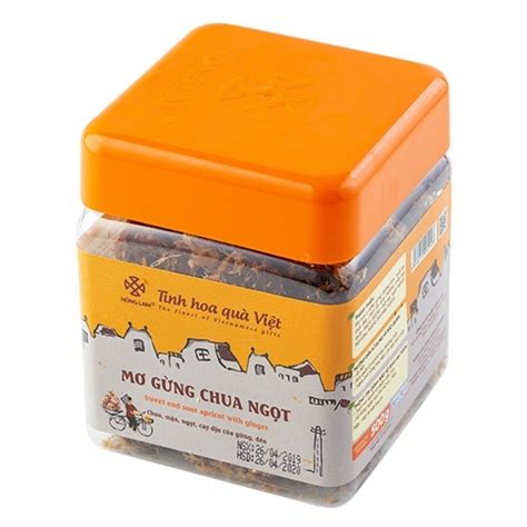Ô Mai Xí Muội Mơ Gừng Chua Ngọt Hồng Lam Vị Chua Ngọt Gừng Hộp