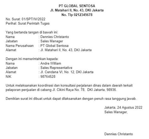 Contoh Surat Tugas Perjalanan Dinas Keluar Kota Nusagates Hot Sex Picture