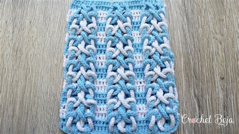 How To Crochet The Interlaced Cords Stitch Crochet Beja Youtube