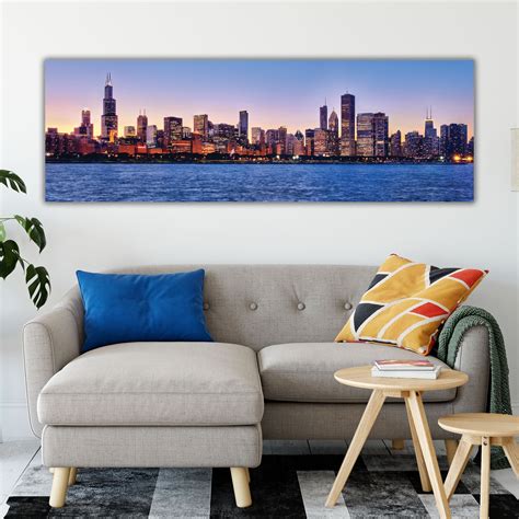 Chicago Skyline at Dusk | Holy Cow Canvas