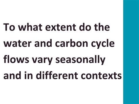 A Level Geography Answer Water And Carbon Eduqas Component