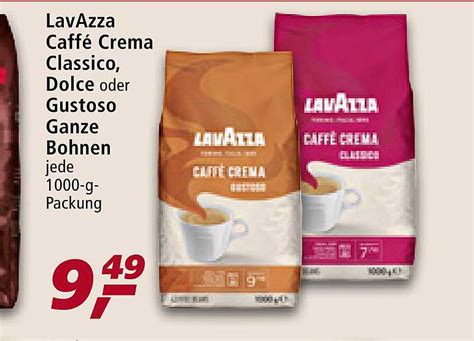 Lavazza Caff Crema Classico Dolce Oder Gustoso Ganze Bohnen Angebot