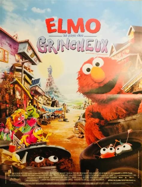 AFFICHE CINÉMA ELMO AU PAYS DES GRINCHEUX 40x60cm Poster Mandy