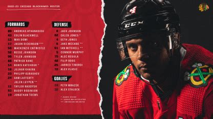 Release Blackhawks Announce Roster Chicago Blackhawks