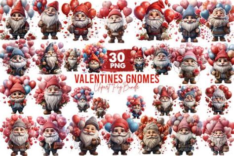 Valentine Gnomes Sublimation Clipart Png Graphic By Creative Arslan