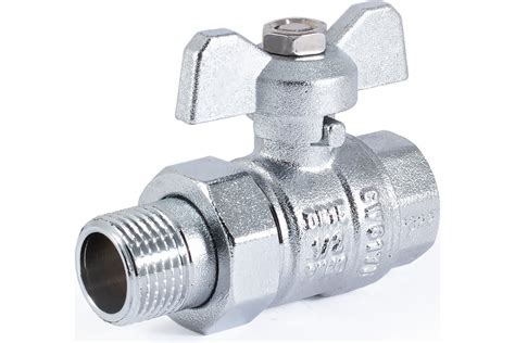 Шаровой кран PROFACTOR PF STANDARD с полусгоном, хром, в/н ручка ...
