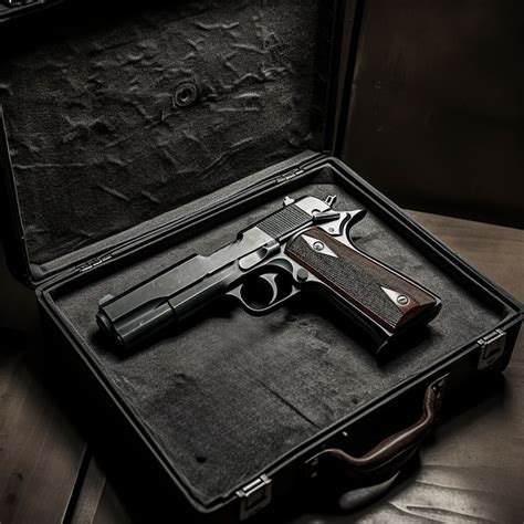 ai image close   gun  suitcase