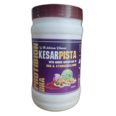 Dha And Cyanocobalamin Kesar Pista Protein Powder Packaging Size 200