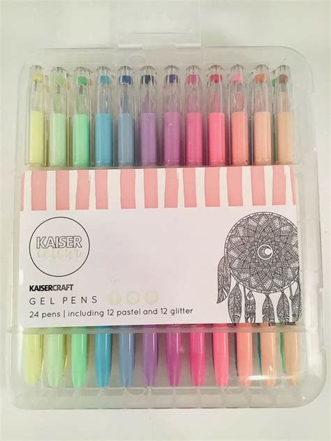 Kaiser Craft Gel Pens Pastel Glitter Colors Drawing Sketching Planner