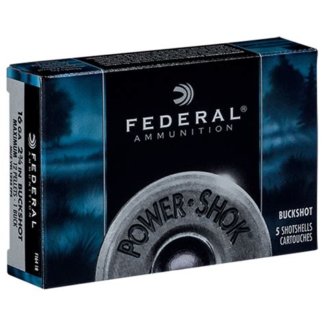 Federal Power Shok Buckshot 16 Gauge 2 34 Ammo Brownells