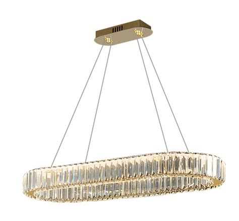 Lampa kryształowa wisząca podłużna Ø80 cm złoty 8050 800 Cena