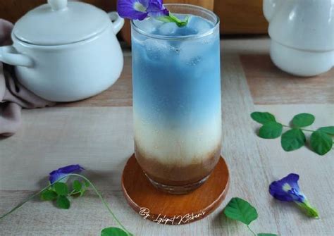 Resep Butterfly Pea Coffee Latte Oleh Lyliput Kitchen S Cookpad