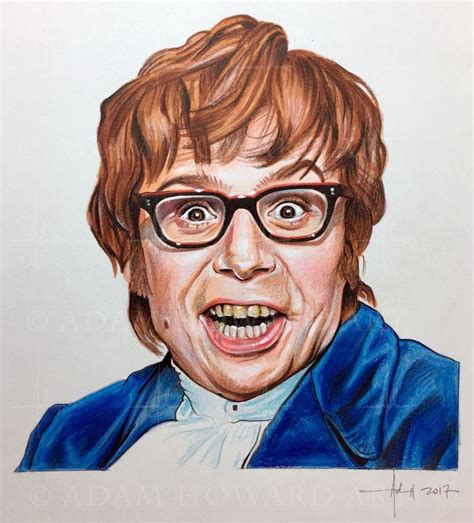 Mike Myers As Austin Powers Illustration © Adam Howard 2017 Medium Is