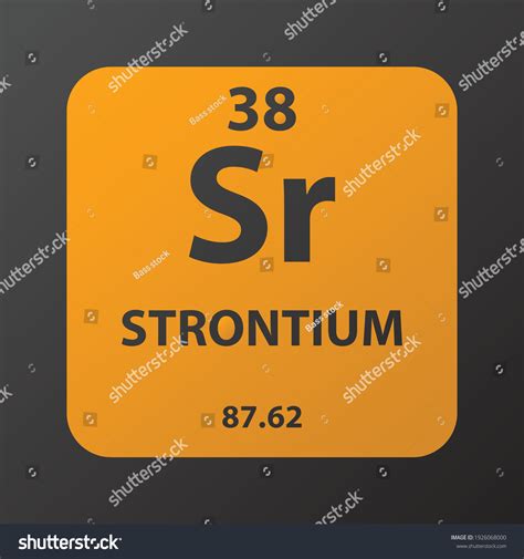 Sr Strontium Alkaline Earth Metal Chemical Royalty Free Stock Vector 1926068000