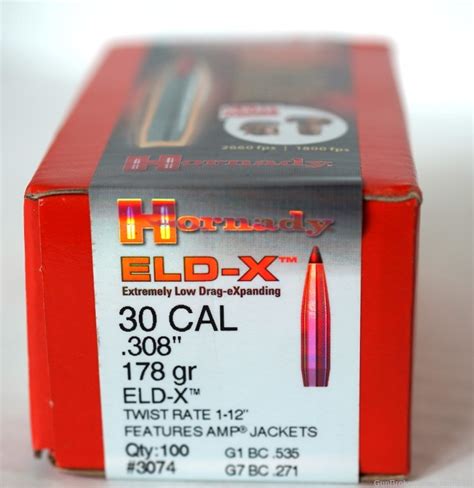 NEW Hornady ELD X 30 Cal 308 178 Grain 100 Box Reloading