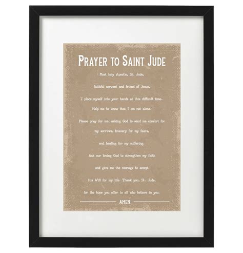 Prayer to St Jude Art Print - Etsy