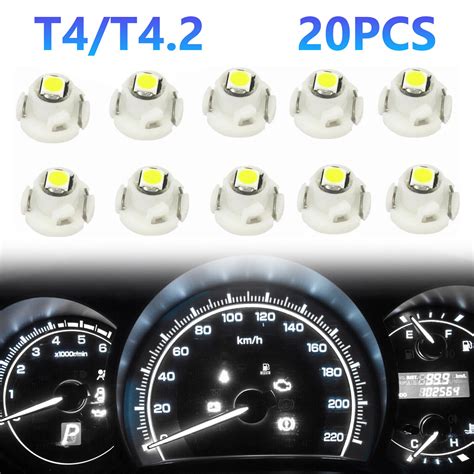 20X White T4 T4 2 Neo Wedge LED Instrument Cluster Dash A C Climate