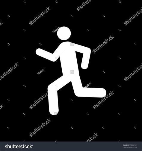 Man Running Icon Run Symbol Flat Stock Vector Royalty Free 338302703