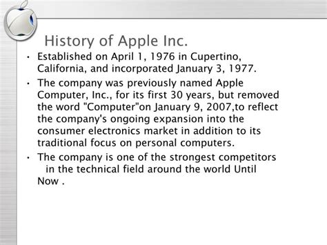 Ppt Apple Inc Powerpoint Presentation Id2920738