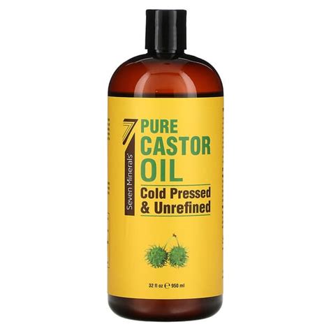 Seven Minerals Pure Castor Oil Cold Pressed And Unrefined Unscented