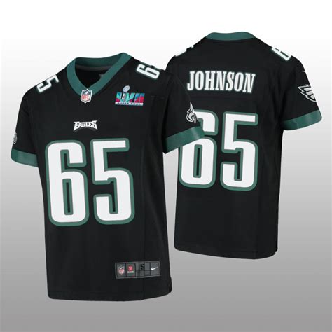 Philadelphia Eagles Lane Johnson Black Game Jersey Super Bowl LVII