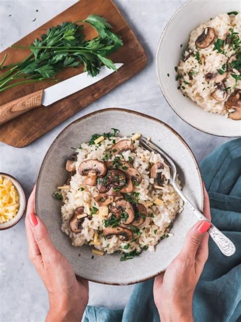 Risoto de Cogumelos Frescos Fácil Anita Healthy