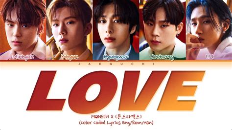 1 HOUR MONSTA X LOVE Lyrics 몬스타엑스 LOVE 가사 Color Coded Lyrics