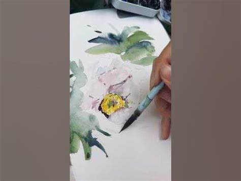 Пион акварелью 🎨 - YouTube