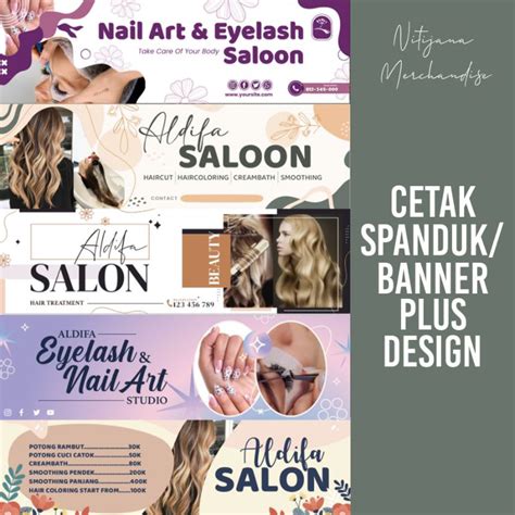 Jual Spanduk Banner Eyelash Nail Art Salon Cetak Dan Desain Shopee