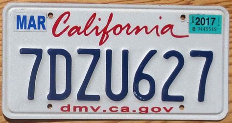 California Vg Automobile License Plate Store Collectible