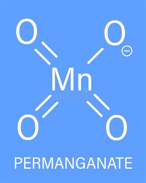 Permanganate Anion Moleculr, Chemical Structure. Skeletal Formula Stock ...