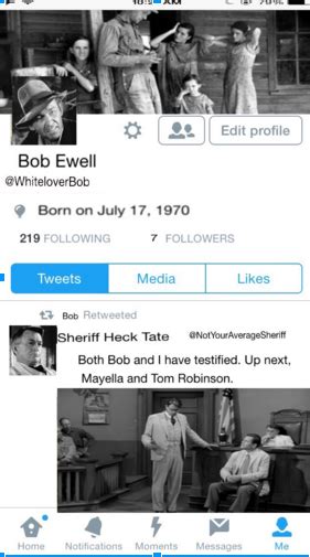 Bob Ewell S Twitter Courtney And Sally S TKAM Chapter17