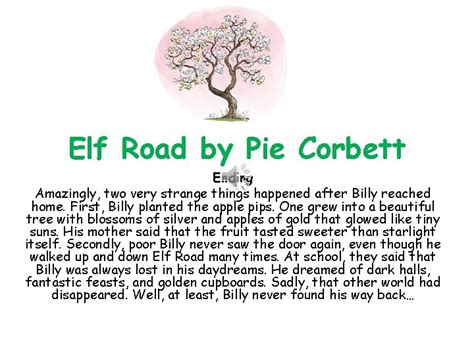 Elf Road By Pie Corbett Opening Billy Had