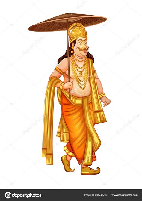 King Mahabali Of Hindu Mythology For South India Onam Festival Stock