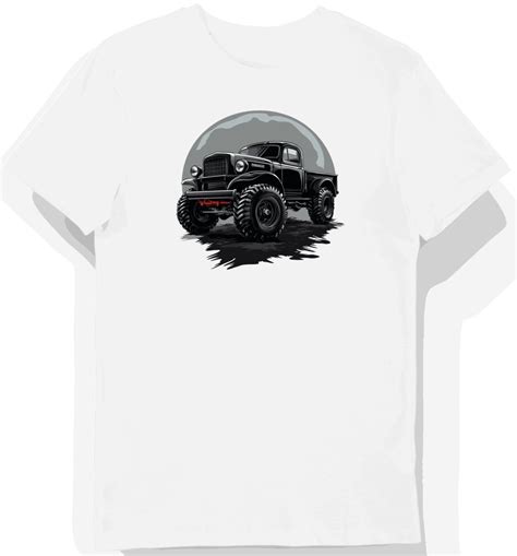 Koszulka męska biała z artystycznym motywem hot rod XL KozakNadruki Moda Sklep EMPIK