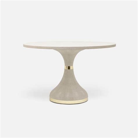 Elis Dining Table D X H Sand Realistic Faux Shagreen White