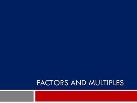 Ppt Factors And Multiples Powerpoint Presentation Free Download Id2666712