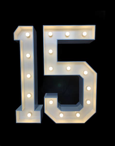 Number 15 Marquee (4’ ft. tall) - Ballons Luxe