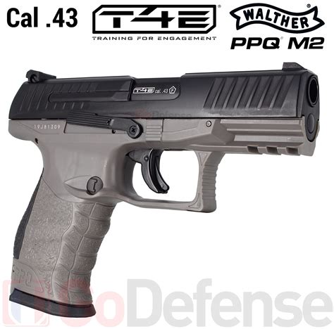 Pistolet De Défense Walther Ppq M2 T4e Tungsten Gray 43 5 Joules Godefense