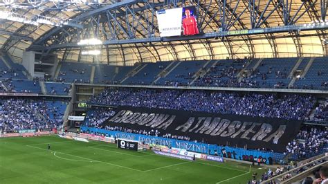 Lech Poznań Legia Warszawa Prezentacja składów i baner Grobowa