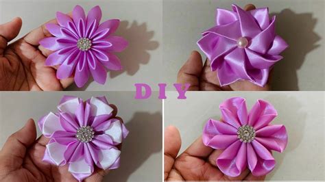 Best 4 Beautiful Ribbon Flower Making Idea Amazing Ribbon Crafts