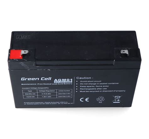 Gel battery 6V 12Ah Greem Cell Botland - Robotic Shop