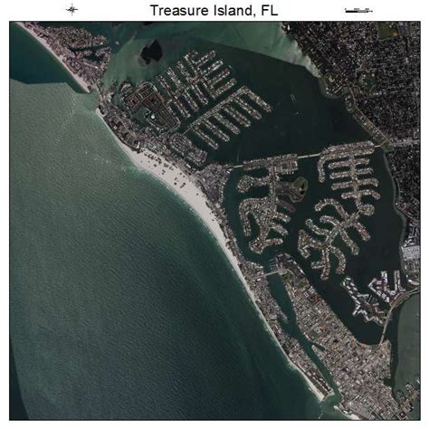 Aerial Photography Map Of Treasure Island Fl Florida