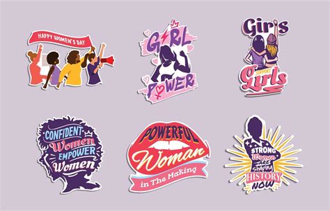 International Womens Day Stickers 1948843 Vector Art At Vecteezy