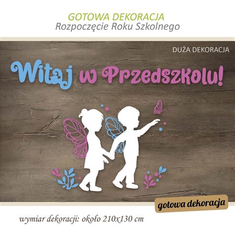 Witaj w Przedszkolu gotowa dekoracja Rozpoczęcie Roku Mały Artysta