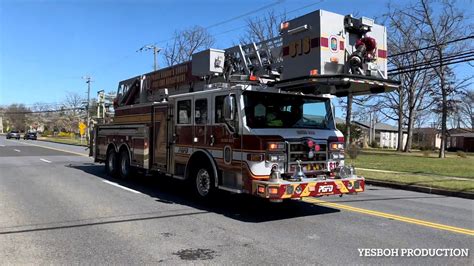 Pgfd Tower Glenn Dale Engine Responding Working House Fire