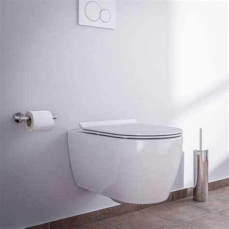 Rimless Wall Hung Wc Washdown Model Nano Nt Soft Close Seat